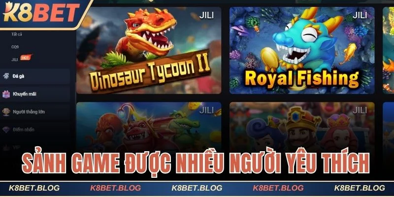 Bắn cá K8bet được đông đảo người chơi yêu thích 