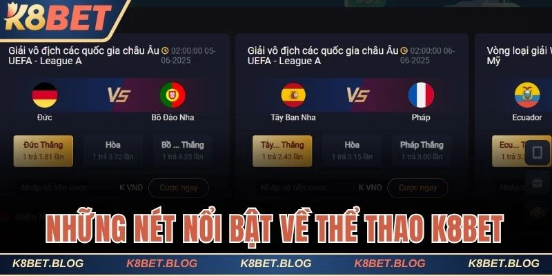 Những nét nổi bật về thể thao K8bet