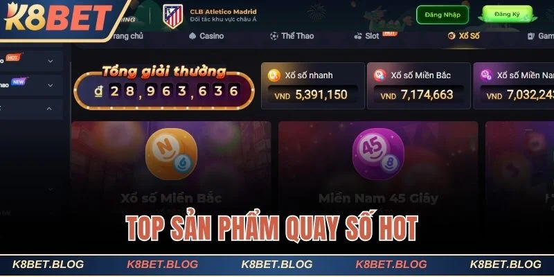 Top sản phẩm quay số hot đang được nhiều chơi